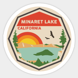 Minaret Lake California Colorful Scene Sticker